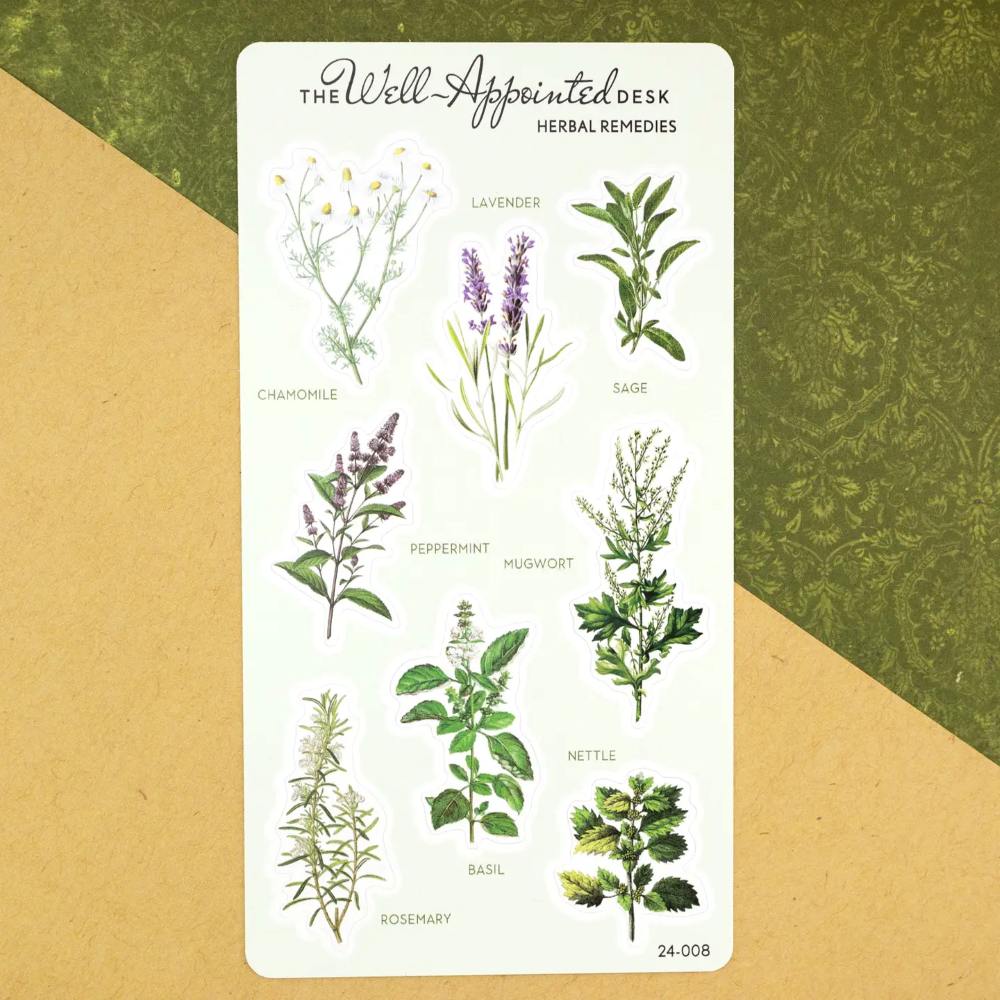 Stickers - Herbal Remedies - 2 - The Well-Appointed Desk - Tidformera