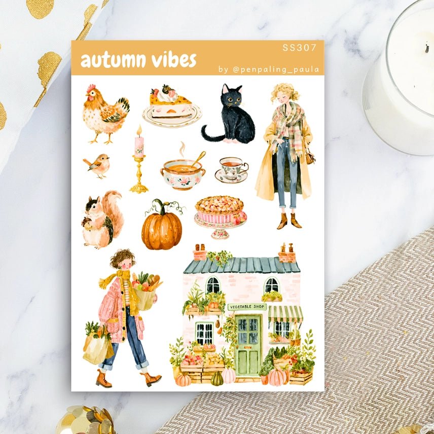 Stickers - Penpaling Paula - Autumn Vibes - 1 - Penpaling Paula - Tidformera