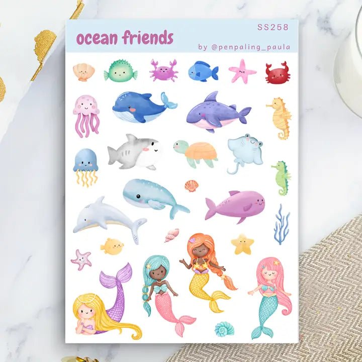 Stickers - Penpaling Paula - Ocean Friends - 1 - Penpaling Paula - Tidformera