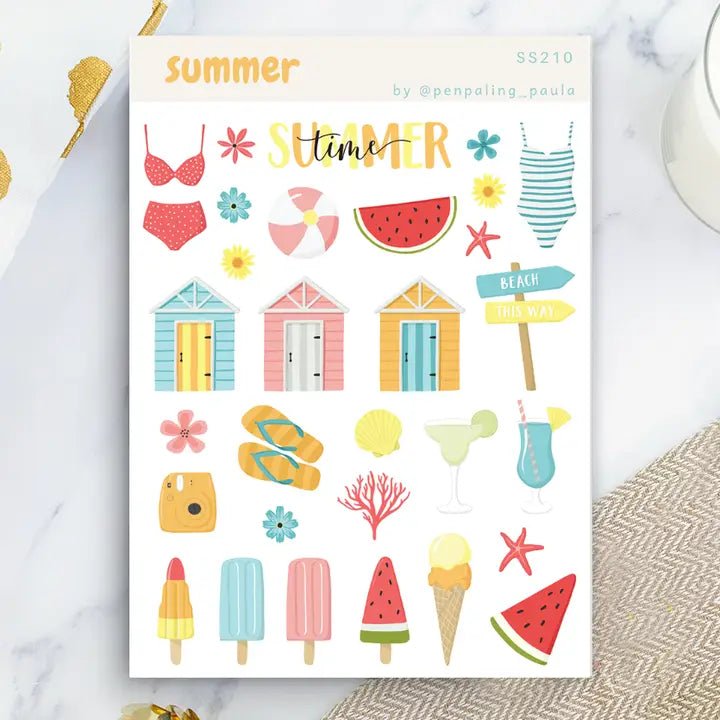 Stickers - Penpaling Paula - Summer - 1 - Penpaling Paula - Tidformera