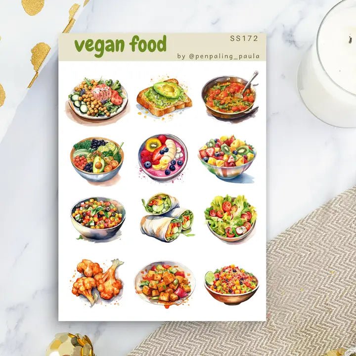 Stickers - Penpaling Paula - Vegan Food - 1 - Penpaling Paula - Tidformera