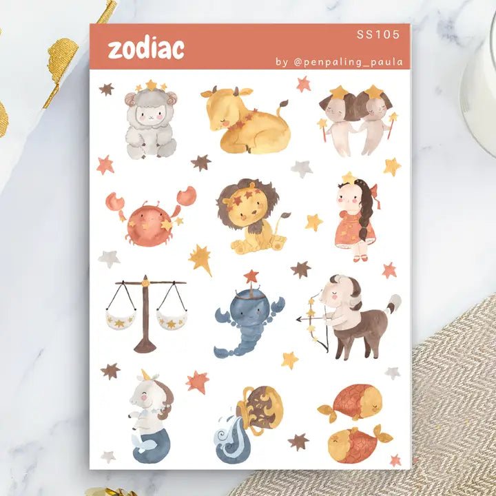 Stickers - Penpaling Paula - Zodiac - 1 - Penpaling Paula - Tidformera