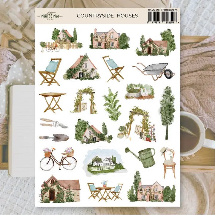 Stickers Plan & Plot Studio - Vinyl - Countryside Houses - 1 - Plan & Plot Studio - Tidformera
