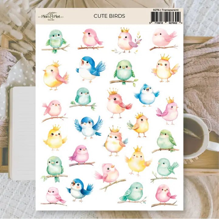 Stickers Plan & Plot Studio Vinyl - Cute Birds - 1 - Plan & Plot Studio - Tidformera