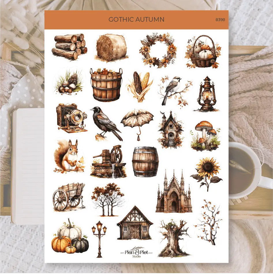 Stickers Plan & Plot Studio - Vinyl - Gothic autumn - 1 - Plan & Plot Studio - Tidformera