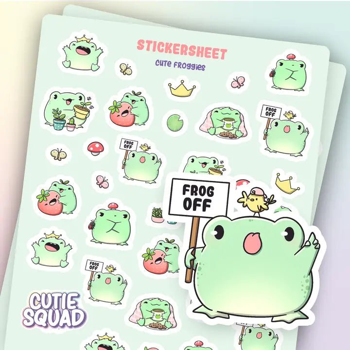Stickersheet CutieSquad - Cute Froggies - 1 - CutieSquad - Tidformera
