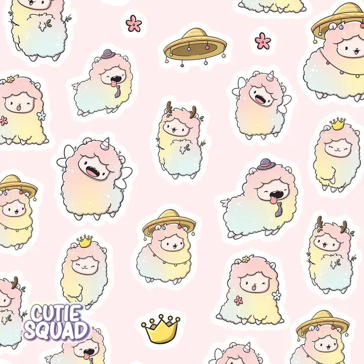 Stickersheet CutieSquad - Fancy Llama - 2 - CutieSquad - Tidformera