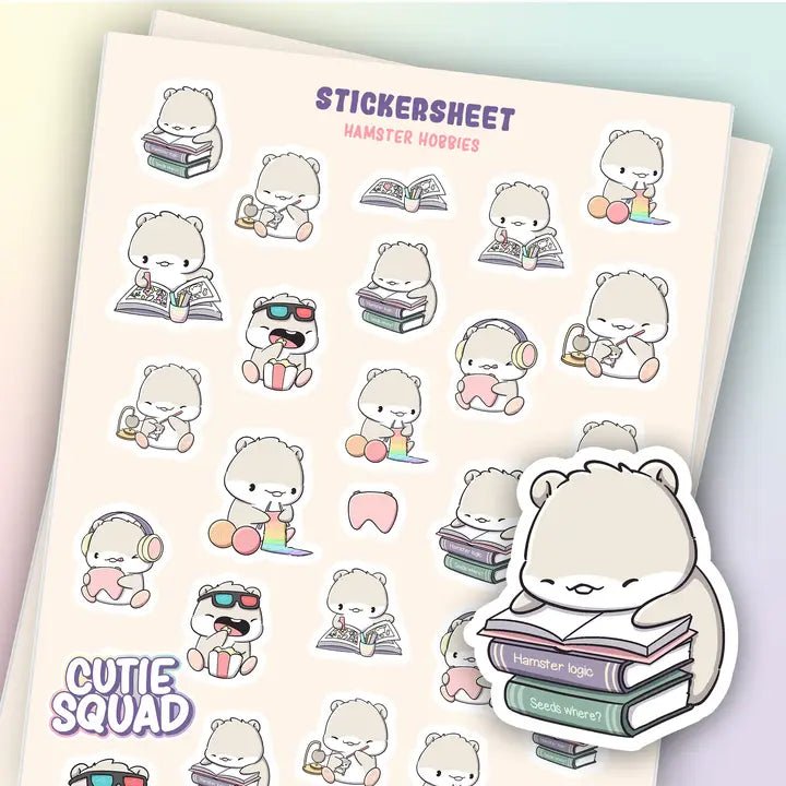 Stickersheet CutieSquad - Hamster Hobbies - 1 - CutieSquad - Tidformera