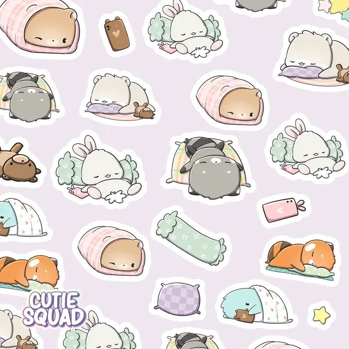 Stickersheet CutieSquad - Professional Nappers - 2 - CutieSquad - Tidformera