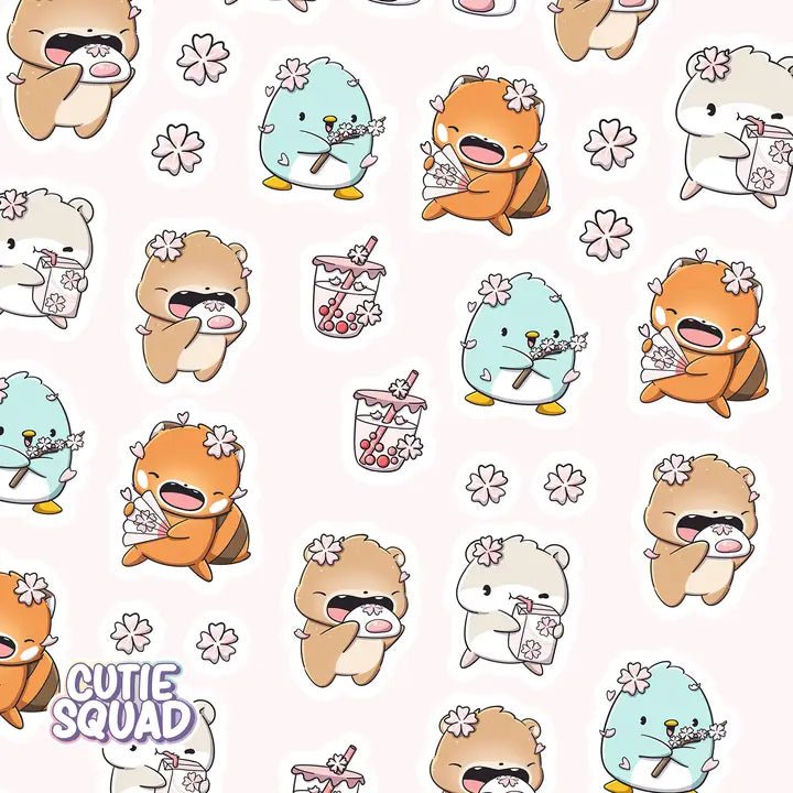 Stickersheet CutieSquad - Sakura Season - 2 - CutieSquad - Tidformera