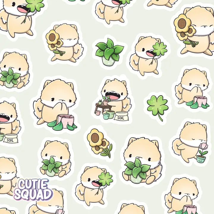 Stickersheet CutieSquad - Shiba Vs. Plants - 2 - CutieSquad - Tidformera