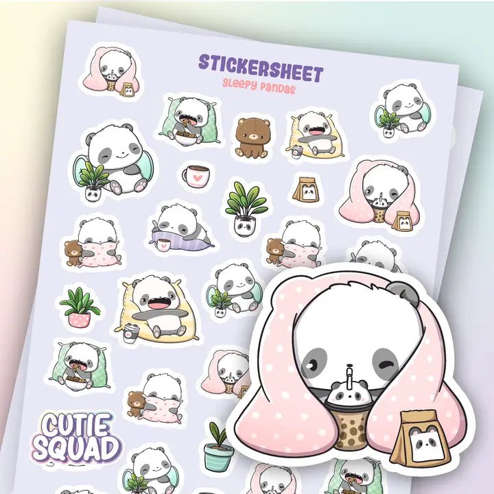 Stickersheet CutieSquad - Sleepy Pandas - 1 - CutieSquad - Tidformera