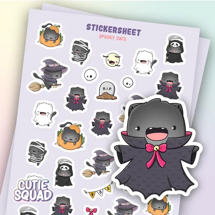 Stickersheet CutieSquad - Spooky Cats - 1 - CutieSquad - Tidformera