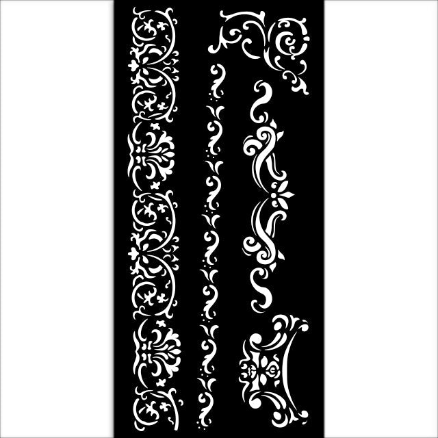 Thick Stencil 12 x 25 cm - Venice City of Art - Borders - 2 - Stamperia - Tidformera