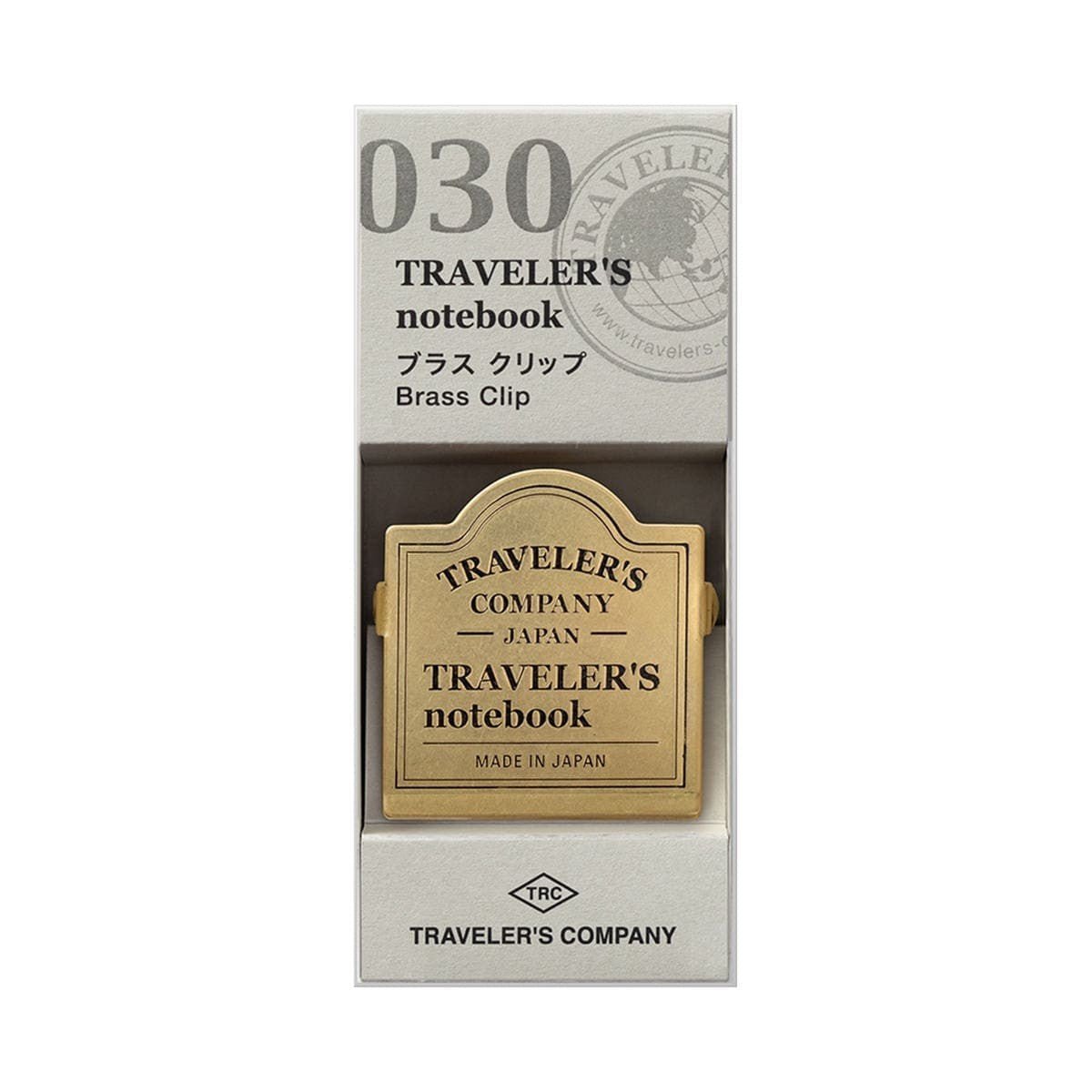 TN Brass Clip 030. TRC Logo - 1 - Traveler's Company - Tidformera