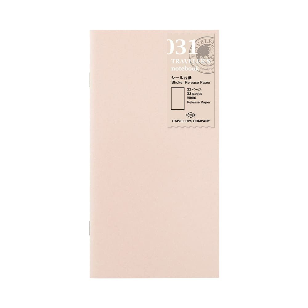 TN Regular Refill 031. Sticker Release Paper - 1 - Traveler's Company - Tidformera