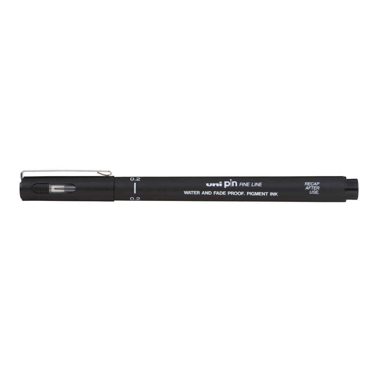 Uni Pin Fineliner Black 0,2 - 1 - Uni Mitsubishi Pencil - Tidformera