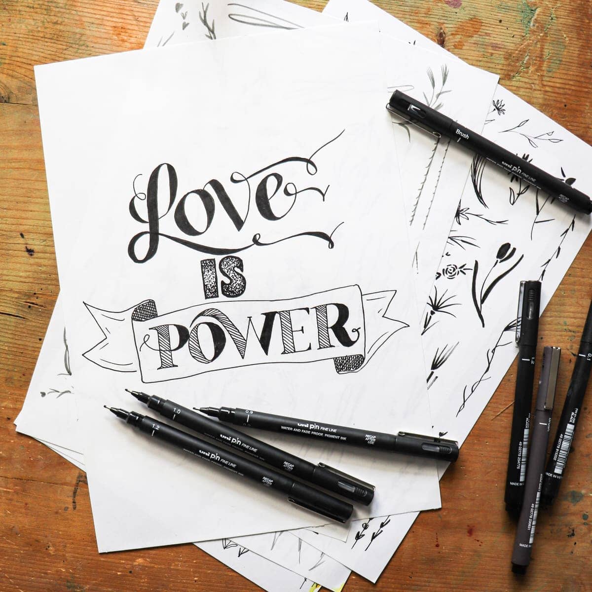 Uni Pin Fineliner Black 0,8 - 3 - Uni Mitsubishi Pencil - Tidformera