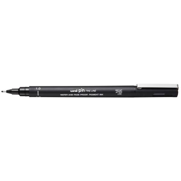 Uni Pin Fineliner Black 1,0 - 1 - Uni Mitsubishi Pencil - Tidformera