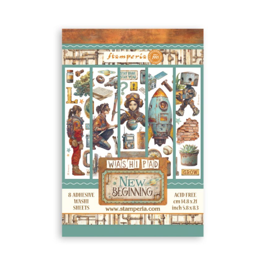 Washi pad - A New Beginning - 1 - Stamperia - Tidformera