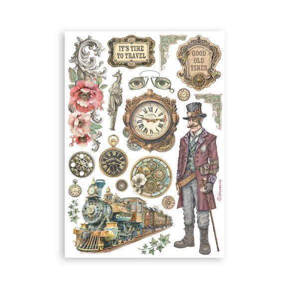 Washi pad - Gardens of time - 4 - Stamperia - Tidformera