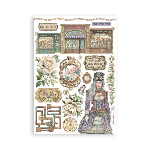 Washi pad - Gardens of time - 5 - Stamperia - Tidformera