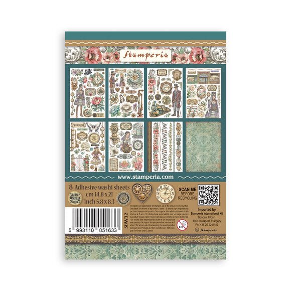Washi pad - Gardens of time - 10 - Stamperia - Tidformera