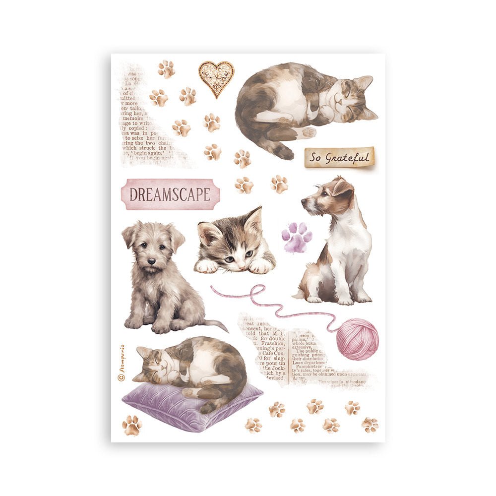 Washi pad - Quiet Days - 5 - Stamperia - Tidformera