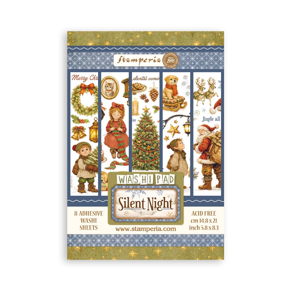Washi pad - Silent Night - 1 - Stamperia - Tidformera