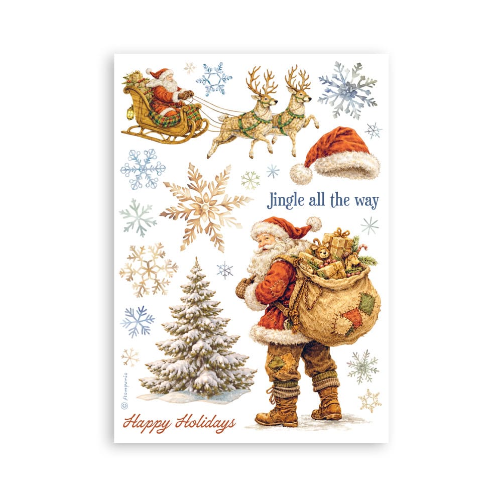 Washi pad - Silent Night - 9 - Stamperia - Tidformera