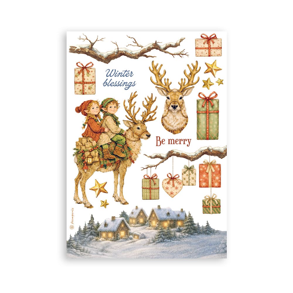 Washi pad - Silent Night - 7 - Stamperia - Tidformera