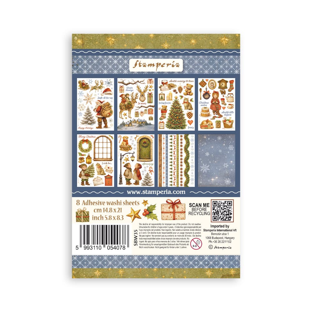 Washi pad - Silent Night - 10 - Stamperia - Tidformera