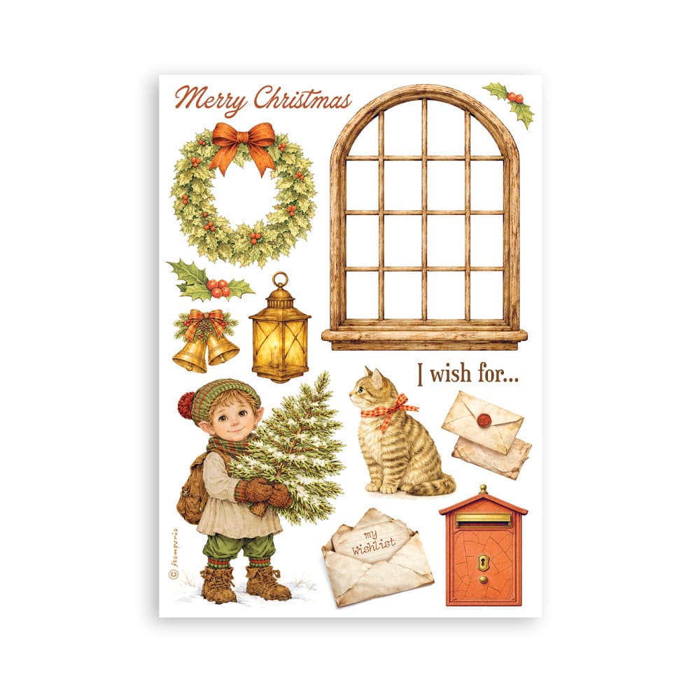 Washi pad - Silent Night - 4 - Stamperia - Tidformera