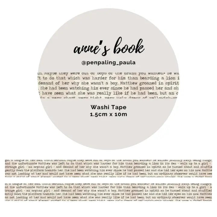 Washi tape 15 mm - Penpaling Paula - Anne's Book - 1 - Penpaling Paula - Tidformera