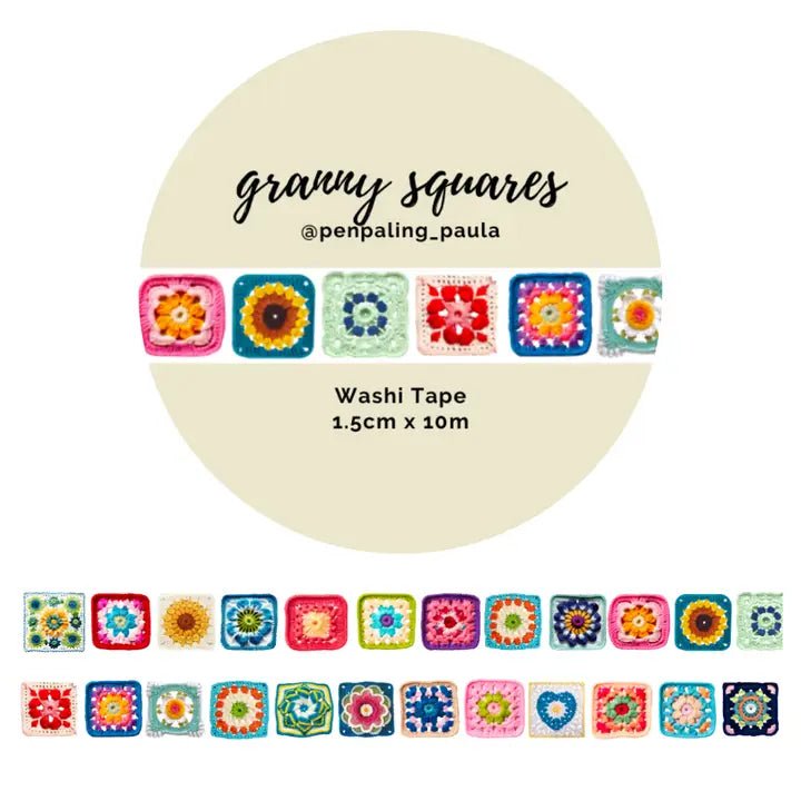 Washi tape 15 mm - Penpaling Paula - Granny Squares - 1 - Penpaling Paula - Tidformera