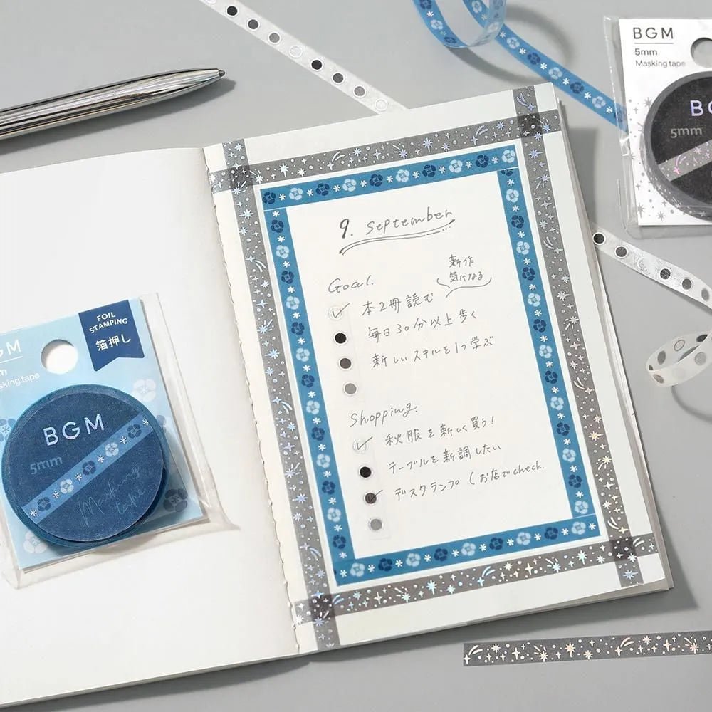 Washi Tape 5 mm - Basic Round - 4 - BGM - Tidformera