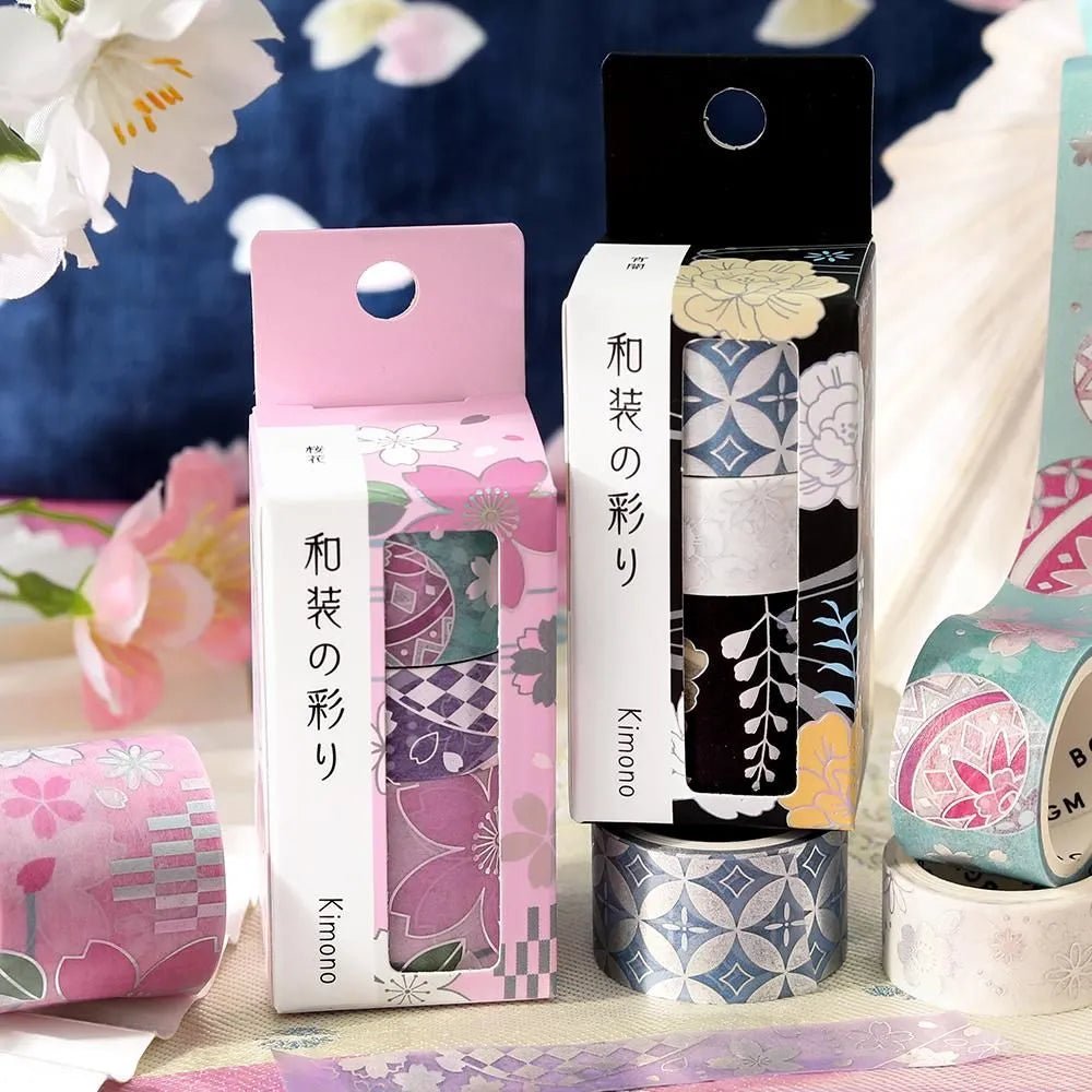 Washi tape Color of japanese clothing 3 - pack - Evening darkness - 4 - BGM - Tidformera