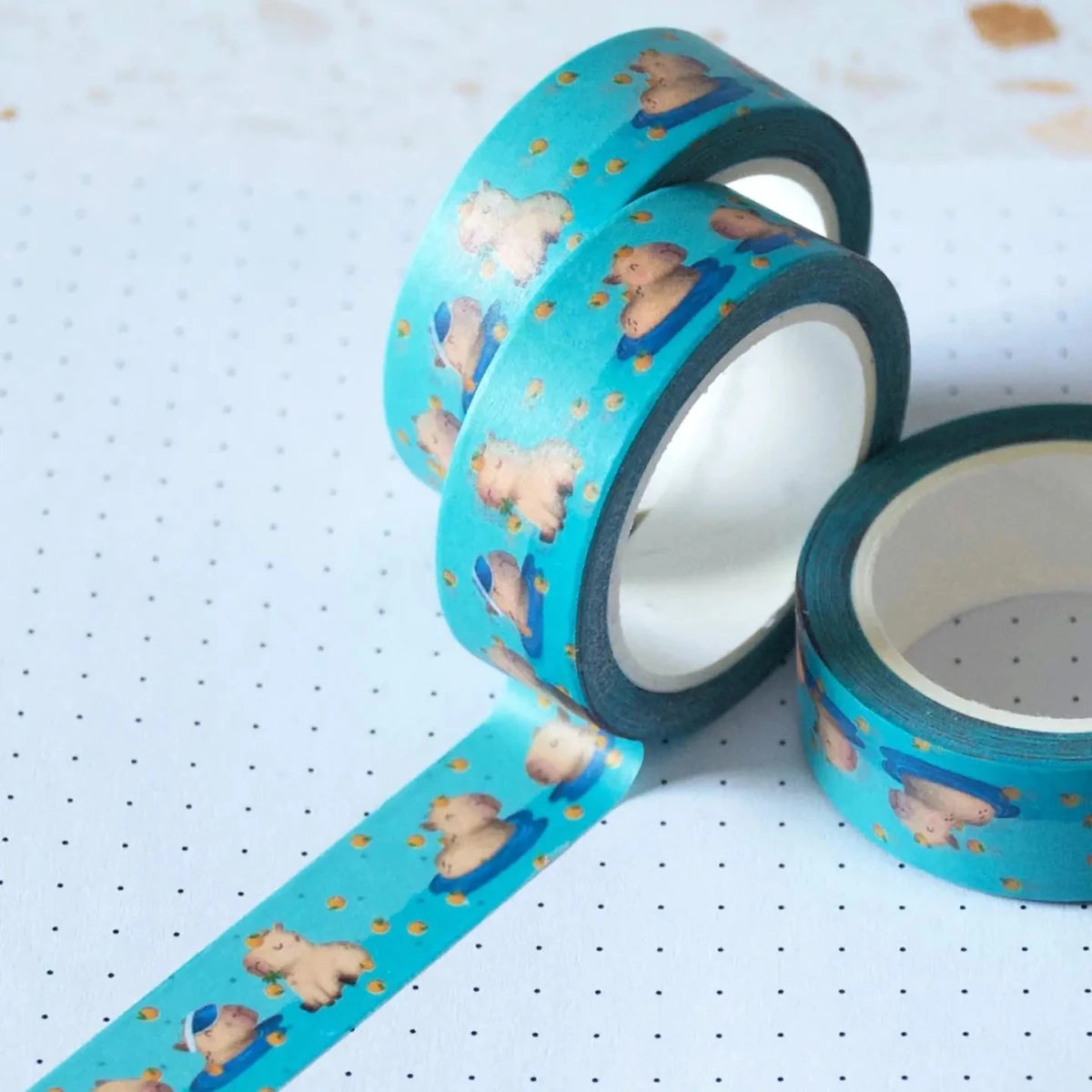 Washi tape Hop & Flop - Capybara - 1 - Hop & Flop - Tidformera