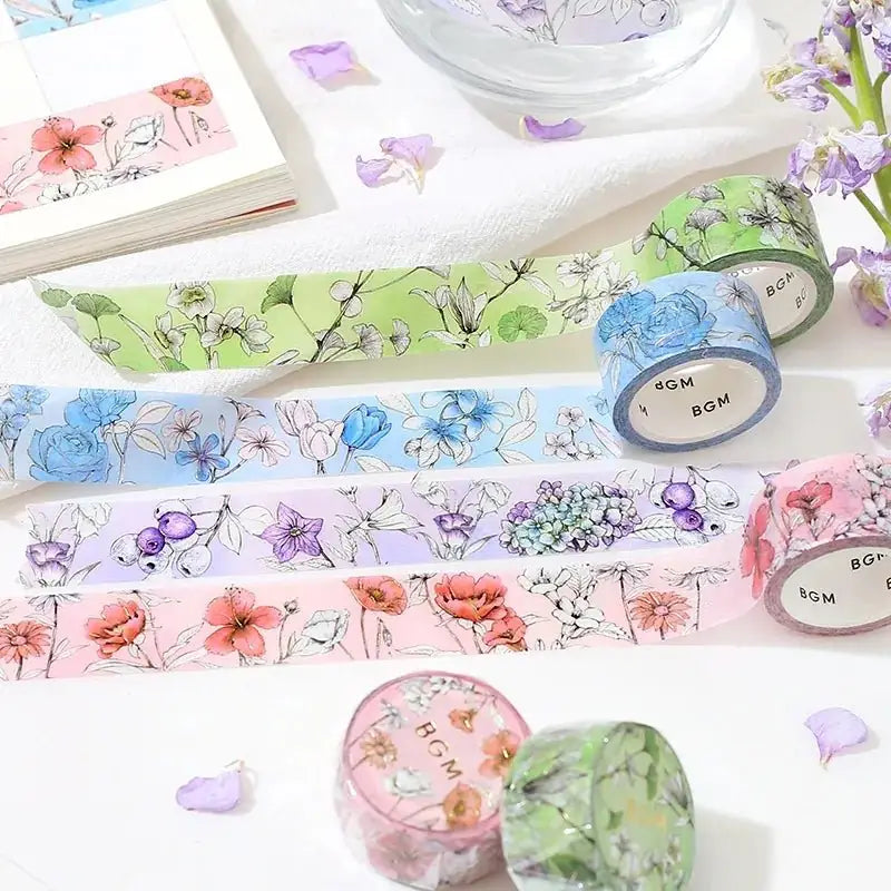 Washi tape Margin - Red - 5 - BGM - Tidformera
