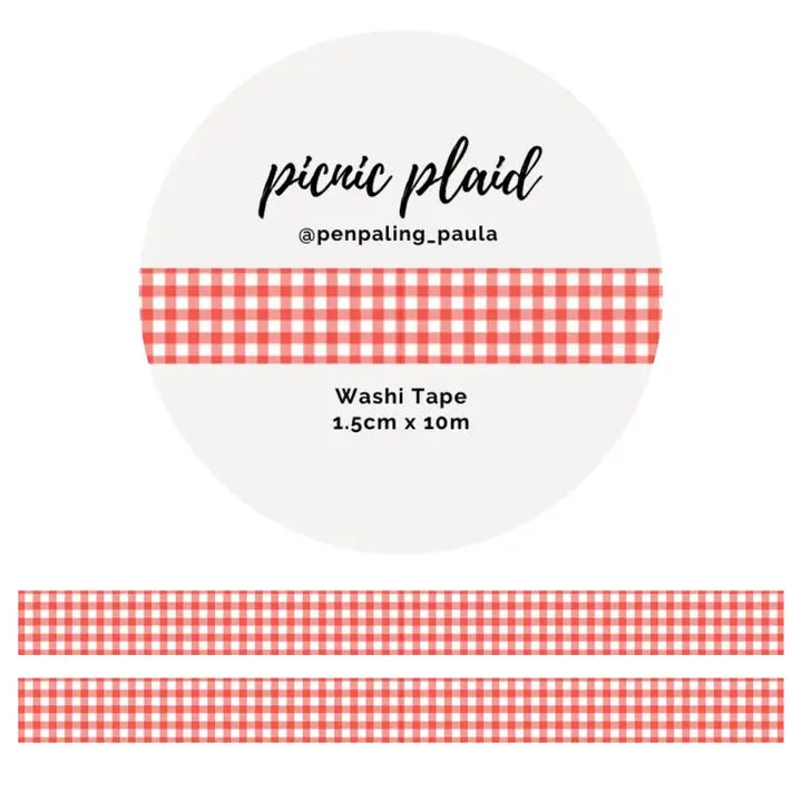 Washi tape - Penpaling Paula 15 mm - Picnic Plaid - 1 - Penpaling Paula - Tidformera