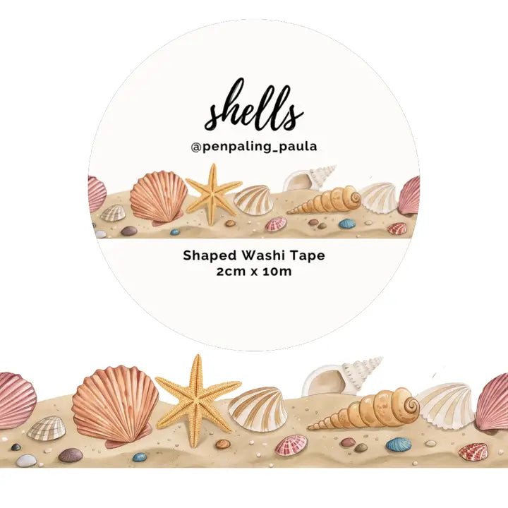 Washi tape - Shaped 20 mm - Shells - 1 - Penpaling Paula - Tidformera