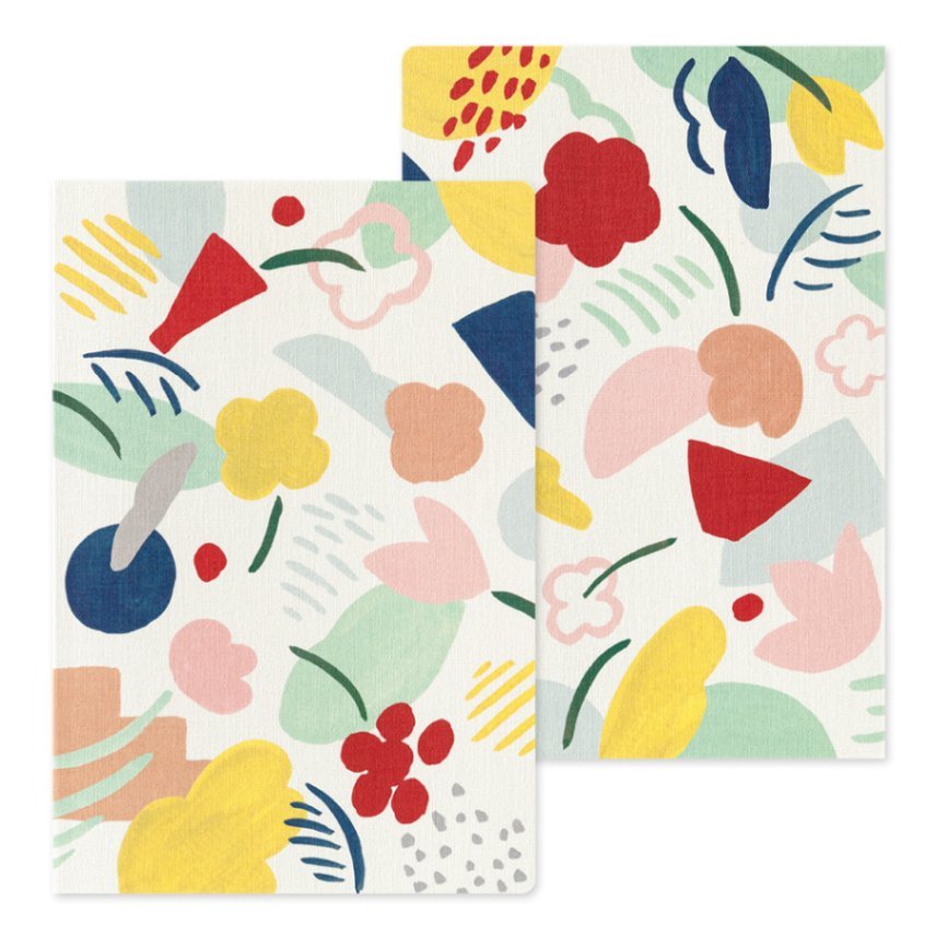Yuru Log Notebook B6 Dotted - Textile - 2 - Midori - Tidformera