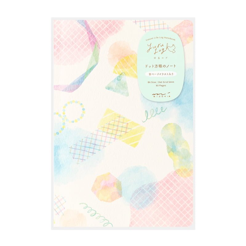 Yuru Log Notebook B6 Dotted - Watercolour - 1 - Midori - Tidformera