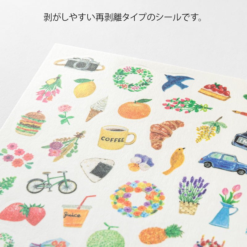 Yuru Log Sticker 1 ark - Motif - 2 - Midori - Tidformera