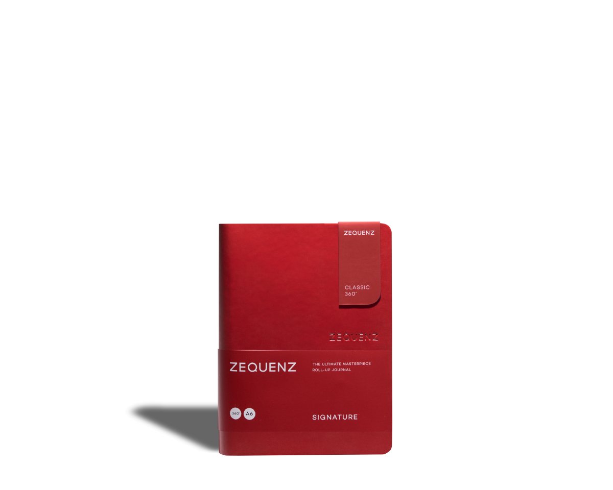 Zequenz - Olinjerad anteckningsbok - Signature Classic - A6 - Röd från Zequenz - Tidformera