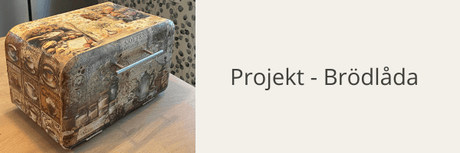 Blogginlägg med video om hur vi upcyclat en plåtlåda med decoupage