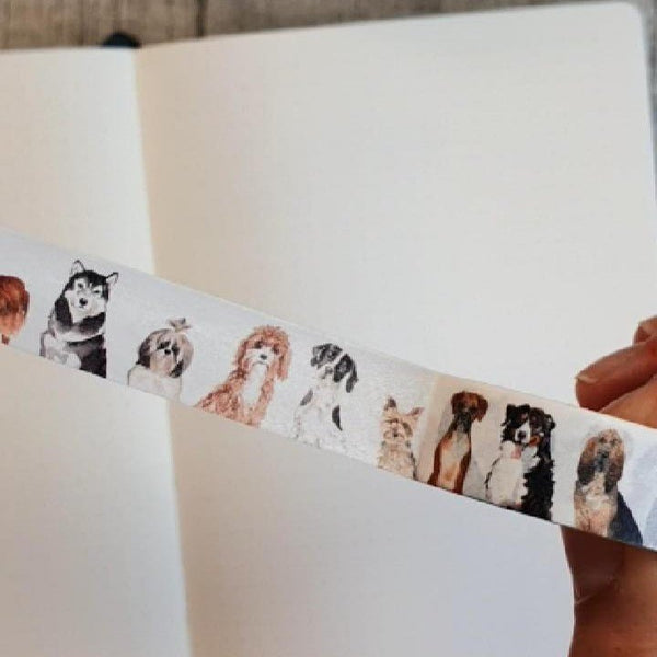 Hundar på washi tape.  Tidformera