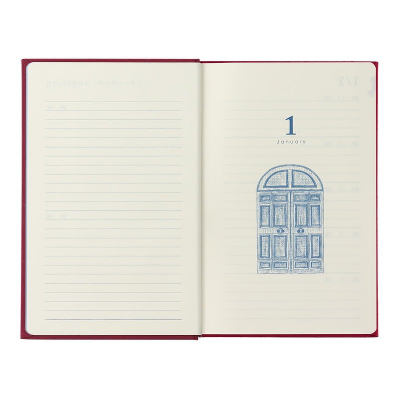 10 year diary Gate - Red - 5 - Midori - Tidformera