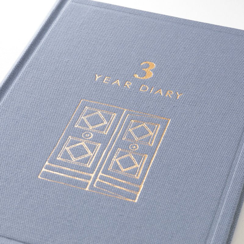 3 year diary Gate - Mini - Blue - Purple - 3 - Midori - Tidformera
