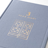3 year diary Gate - Mini - Blue - Purple - 3 - Midori - Tidformera